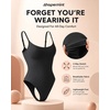 image:imageSHAPERMINT Bodysuit Shapewear for Women  Tummy Control Seamless Body Shaper Small to Plus Size Thong amp Brief BodysuitBlack  Thong Style