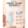 image:imageSHAPERMINT Bodysuit Shapewear for Women  Tummy Control Seamless Body Shaper Small to Plus Size Thong amp Brief BodysuitWhite  Thong Style