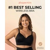 image:imageSHAPERMINT Bras for Women  Full Coverage Wireless Bra Plus Size Support Bra No Underwire Comfortable Lift BrasBlack