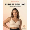 image:imageSHAPERMINT Bras for Women  Full Coverage Wireless Bra Plus Size Support Bra No Underwire Comfortable Lift BrasChai