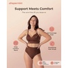 image:imageSHAPERMINT Bras for Women  Full Coverage Wireless Bra Plus Size Support Bra No Underwire Comfortable Lift BrasChocolate