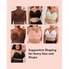 image:imageSHAPERMINT Bras for Women  Full Coverage Wireless Bra Plus Size Support Bra No Underwire Comfortable Lift BrasChocolate