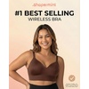 image:imageSHAPERMINT Bras for Women  Full Coverage Wireless Bra Plus Size Support Bra No Underwire Comfortable Lift BrasChocolate