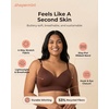 image:imageSHAPERMINT Bras for Women  Full Coverage Wireless Bra Plus Size Support Bra No Underwire Comfortable Lift BrasChocolate