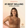 image:imageSHAPERMINT Bras for Women  Full Coverage Wireless Bra Plus Size Support Bra No Underwire Comfortable Lift BrasLatte