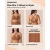 image:imageSHAPERMINT Bras for Women  Full Coverage Wireless Bra Plus Size Support Bra No Underwire Comfortable Lift BrasLatte