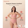 image:imageSHAPERMINT Bras for Women  Full Coverage Wireless Bra Plus Size Support Bra No Underwire Comfortable Lift BrasRose Tan