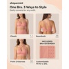 image:imageSHAPERMINT Bras for Women  Full Coverage Wireless Bra Plus Size Support Bra No Underwire Comfortable Lift BrasRose Tan