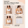 image:imageSHAPERMINT Bras for Women  Full Coverage Wireless Bra Plus Size Support Bra No Underwire Comfortable Lift BrasWhite