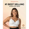 image:imageSHAPERMINT Bras for Women  Full Coverage Wireless Bra Plus Size Support Bra No Underwire Comfortable Lift BrasWhite