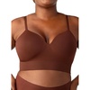 image:imageSHAPERMINT Bras for Women  Full Coverage Wireless Bra Plus Size Support Bra No Underwire Comfortable Lift BrasChocolate