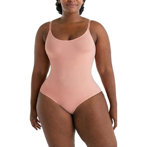 image:imageSHAPERMINT Bodysuit Shapewear for Women  Tummy Control Seamless Body Shaper Small to Plus Size Thong amp Brief BodysuitRose Tan  Brief Style