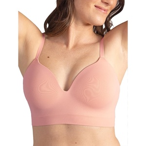 image:imageSHAPERMINT Bras for Women  Full Coverage Wireless Bra Plus Size Support Bra No Underwire Comfortable Lift BrasRose Tan