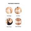 image:imageSHAPERMINT Wireless Bras for Women No Underwire  Small to Plus Size Bralettes with Support and Natural LiftBlack 2 Pack  Fixed Straps