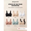 image:imageSHAPERMINT Wireless Bras for Women No Underwire  Small to Plus Size Bralettes with Support and Natural LiftSeafoam  Adjustable Straps