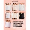 image:imageSHAPERMINT Sweetheart Shapewear Tank Top Cami with BuiltIn Bra for Women  Sweetheart shaper cami with builtin wireless bra light foam cups adjustable straps and 360 smoothing from bust to tummyWhite