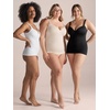 image:imageSHAPERMINT Sweetheart Shapewear Tank Top Cami with BuiltIn Bra for Women  Sweetheart shaper cami with builtin wireless bra light foam cups adjustable straps and 360 smoothing from bust to tummyWhite